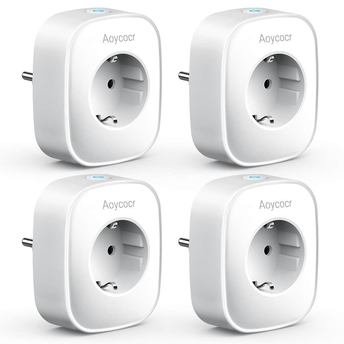 Enchufe inteligente Wi-Fi con medicion de consumo (pack de 4)